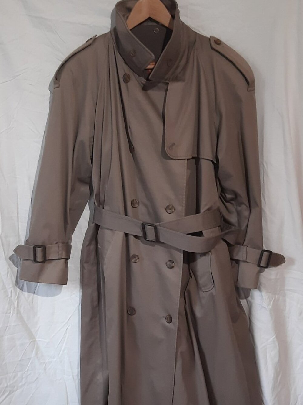Worthington Trench Coat With Liner, Warm Light Grey, Women's 16W